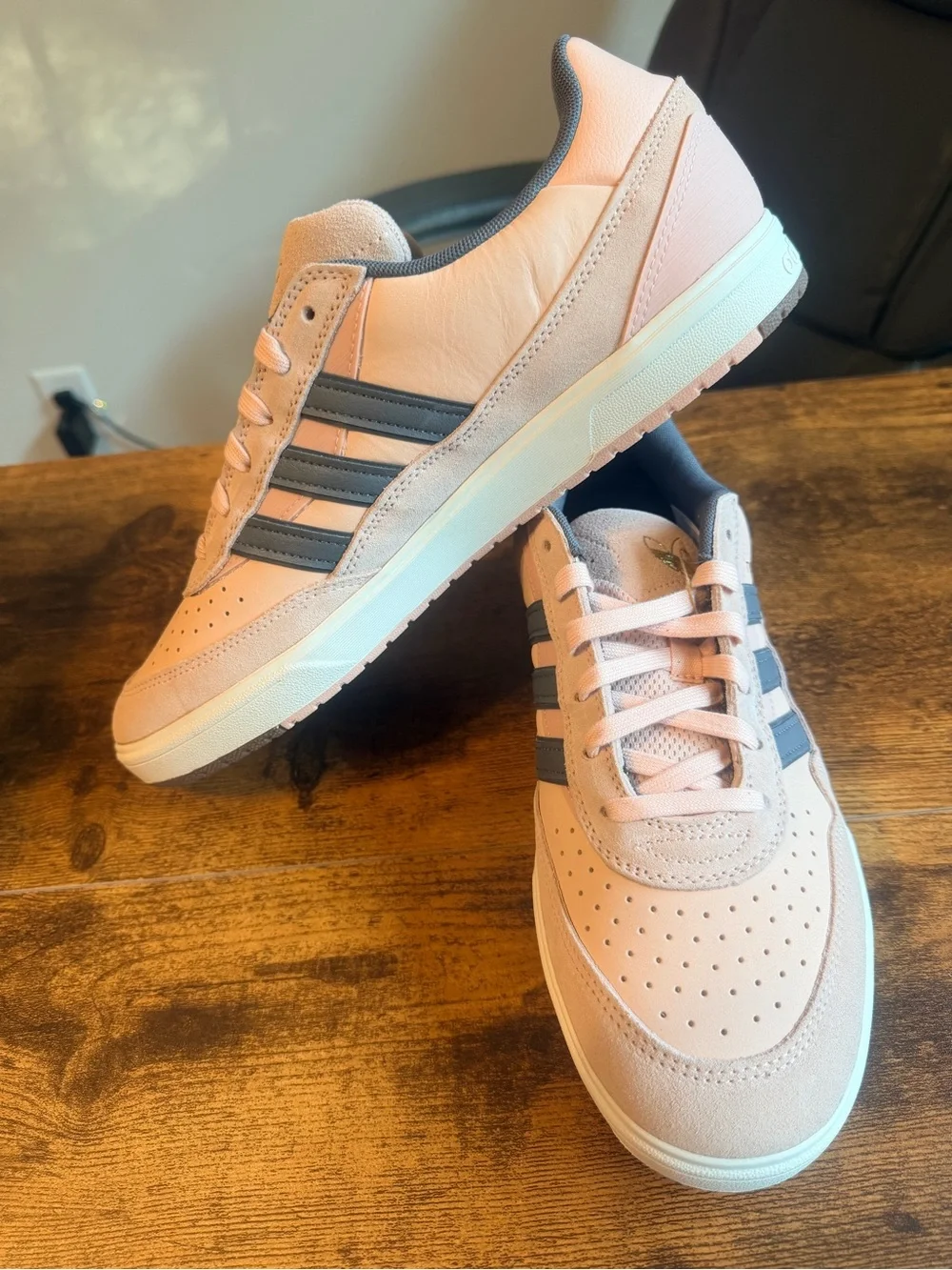 adidas Tyshawn II Sneakers in Pink and Gray 11.5M